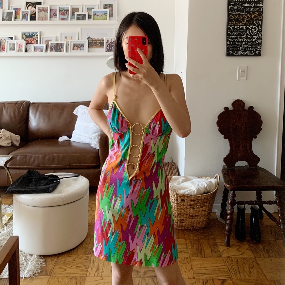 SOLD dolce and gabbana hand print dress